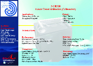 NUR 530,Laser Cloud Altimeter (Ceilometer)